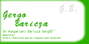 gergo baricza business card